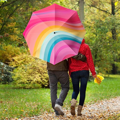 Small Compact Travel Automatic Folding Umbrella for Women, Portable Lightweight, Rain, Wind, UV Sun Shade