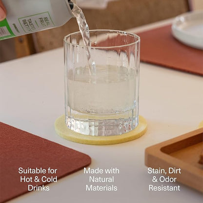 Graf Lantz - Bierfilzl Merino Wool Square Coasters Set of 4 - Forest (4"x4"x5mm) - Absorbs 30% of Weight - Natural German Wool - Heat Resistant, Sustainable, Reusable - Home Decor, Coffee Table Decor
