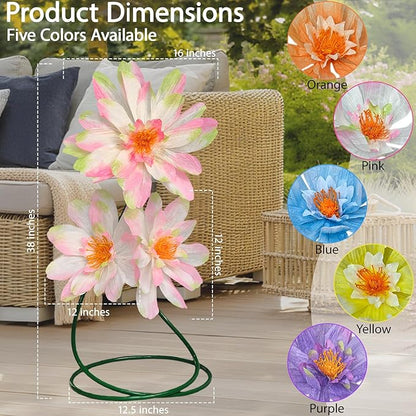 37.8" Big Daisy Fake Flowers for Decorations,3 Pcs Large Artificial Daisy Flower with Stand for Home Decor Garden,Hotel,Office,Photography Props,Wedding,Art Gallery,Shop Window Display(Pink)