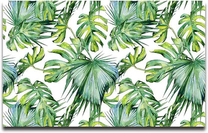 Cliouar-Wall Mural Wallpaper for Bedroom Living Room 3D Mural Monstera Tropical Plant Green Plant Banana Leaf Palm Leaf 158" x 110"(Not Self-Adhesive)