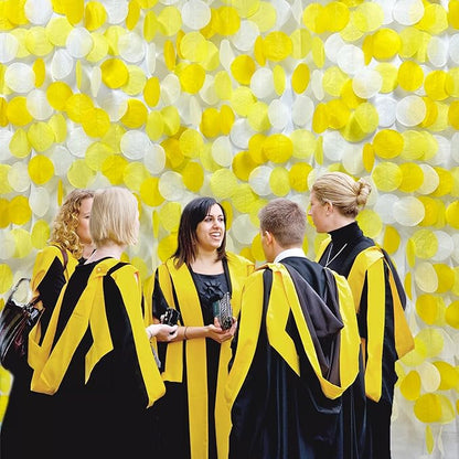 Party Decor - Gradient Yellow Backdrop and Tissue Paper for Birthday, Baby Shower and more