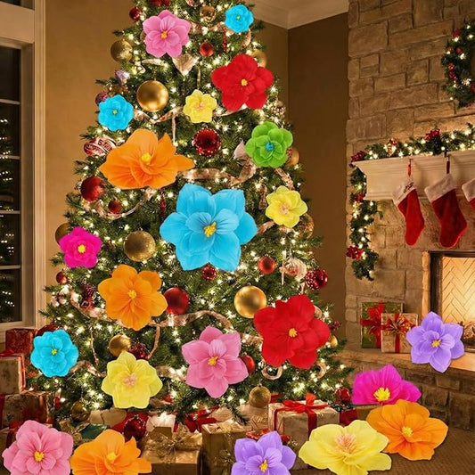 Giant Paper Flowers Artificial Large Paper Flower Decoration for Handcrafted Wall Backdrop Christmas Mexican Wedding Graduation Bridal Shower Birthday Party Supplies(Mexican Fiesta,48 Pcs)