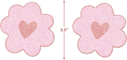 Baby in Bloom Banner, Pre-Strung Floral Onesie Garland Baby Shower Banner for It's a Girl Baby Shower Decoration