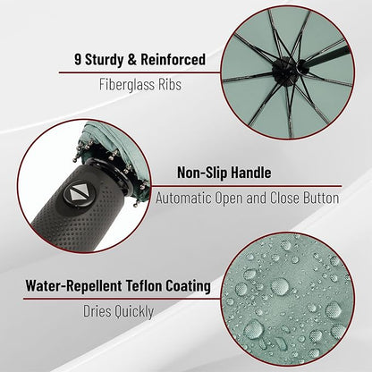 Mr. Pen- Windproof Travel Umbrella, Automatic Umbrellas for Rain, Compact