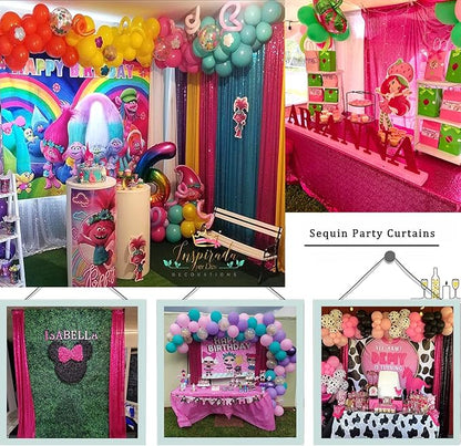 Hot Pink Sequin Backdrop Curtain 10FTx10FT 1 Panel Fuchsia Sparkle Backgound Drape Glitter Metal Backdrop Curtain for Weddings Showers Photophy Parties Birthday