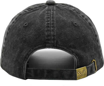 Waldeal Pickleball Hat for Women, Ajustable Embroidered Daisy Washed Denim Baseball Cap