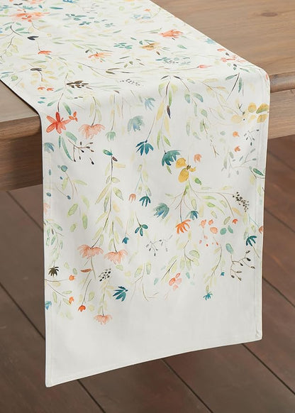 Maison d' Hermine Table runner 100% Cotton Double Layer Table Runners 72 inches long Decorative for Home Kitchen Dining Party Baby Shower Wedding Bridal Shower Spring Summer (Colmar, 14.50" x 72")