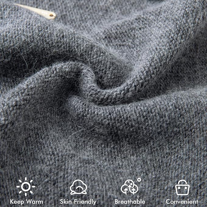 QUEENFUR Knit Slouchy Beanie Hats for Women Cashmere Ski Cap Knitted Wool Soft Warm Winter Hat