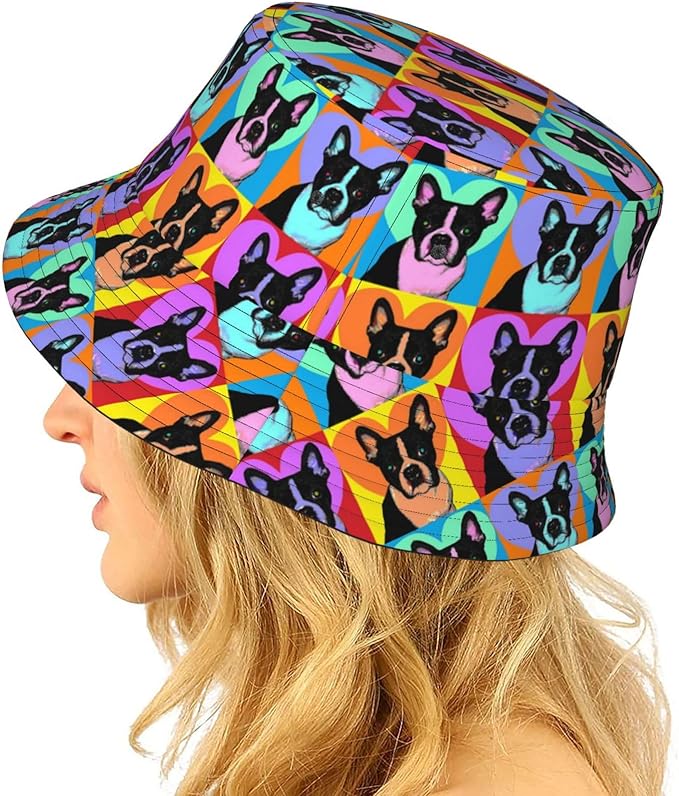 Cartoon Bucket Hat Summer Beach Travel Sun Hat Packable Fisherman Cap for Men Women