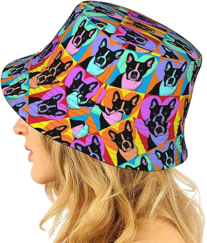 Cartoon Bucket Hat Summer Beach Travel Sun Hat Packable Fisherman Cap for Men Women