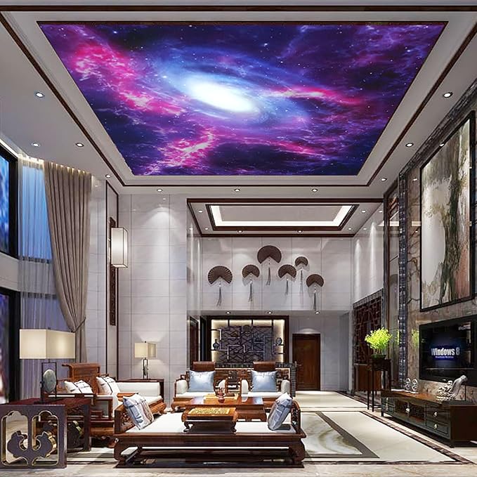 Cliouar-Space Background with Nebula and Galaxy Peel and Stick 137" x 102"