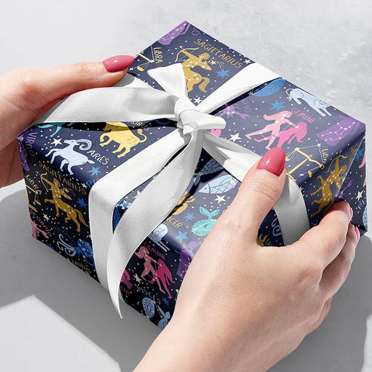 Jillson Roberts Bulk Gift Wrap, Everyday Gift Wrapping Supplies, Astrology, Full Ream 833 feet x 30 inches