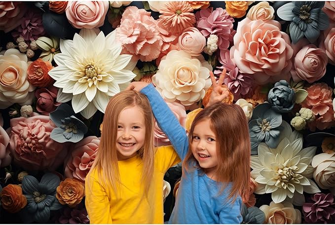 Floral Backdrop Full Glory Vibrant Blossoms Various Flowers Photography Background Idyllic Romantic Floral Theme Party Anniversary Wallpaper Adult Artistic Portrait Photo Studio Props 20x10ft