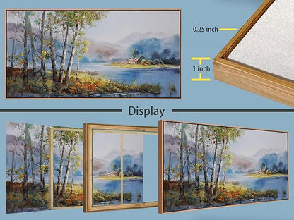 Arjun Framed Forest Picture for Living Room, Wall Art for Bedroom Nature Painting Wall Decor, Office ArtworkHome Dining Room Large 48"x24"
