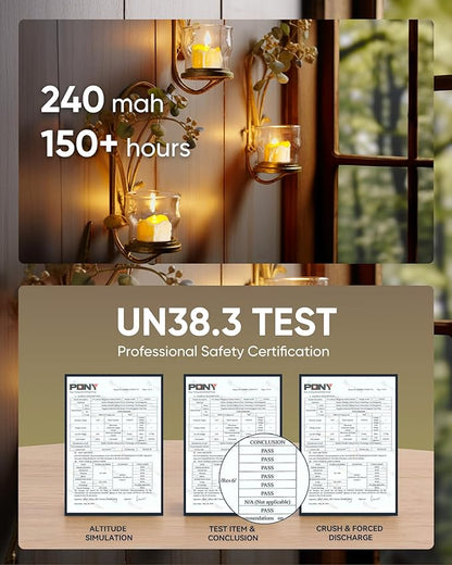 Homemory 12Pcs Timer Tea Lights, Flameless Flickering Auto Tea Lights Battery Operated, Auto-On 6 Hours and Off 18 Hours Everyday, Batteries Included, Long-Lasting, Ivory Base, No Remote