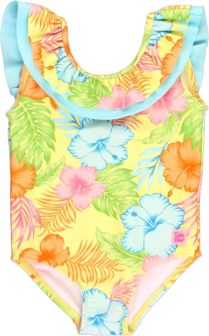 RuffleButts® Baby/Toddler Girls Ruffle Strap One Piece Swimsuit w/UPF 50+ Sun Protection