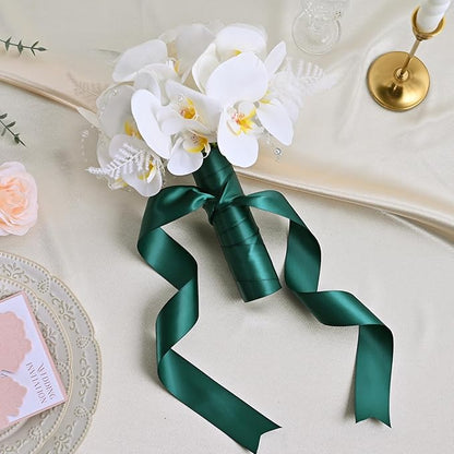 Double Face Teal Satin Ribbon 1-1/2 inch X 50 Yards Polyester Teal Ribbon for Gift Wrapping Very Suitable for Weddings Party Hair Bow Invitation Decorations and More