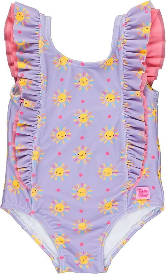 RuffleButts® Baby/Toddler Girls Ruffle Strap One Piece Swimsuit w/UPF 50+ Sun Protection