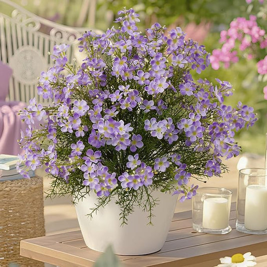 Spring Decorations for Home Fake Flowers Hydrangea Artificial Plants Indoor Mantle Decor Plastic Flowers Artificial Plants Outdoor Garden Decor Hanging Plants 6pcs（Purple） Flowers