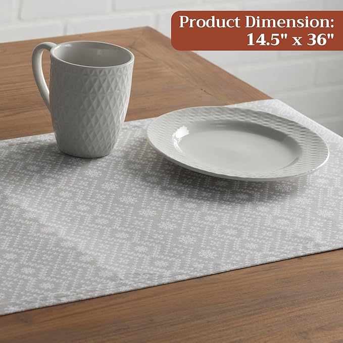 Maison d' Hermine Table Runner 100% Cotton Single Layer Table Runners 36 inches Long for Thanksgiving Christmas Decorations Home Kitchen Dining Party Wedding (Cozy Christmas, 14.5" x 36")