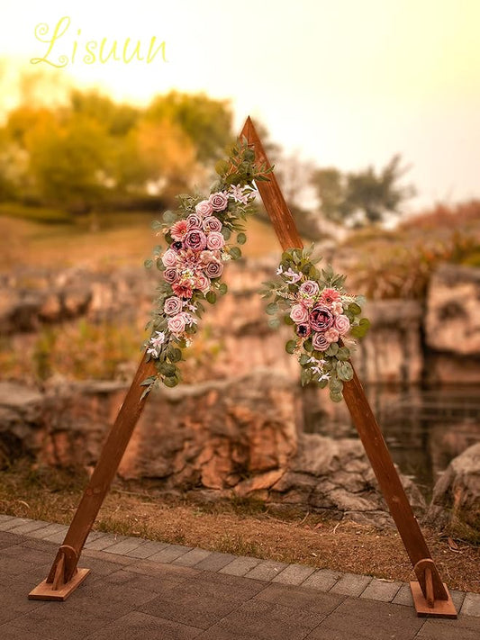 Wedding Arch Flowers, Artificial Flowers for Decoration, Large Flower Swag for Boho Styles Wedding Ceremony Floral Decor - Pack of 2
