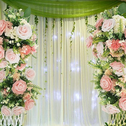 Artificial Flowers 25pcs Roses, Shade of Peach Foam Fake Rose Faux Flower for DIY Wedding Bouquets Bridal Shower Centerpieces Floral Arrangements Party Tables Home Decorations