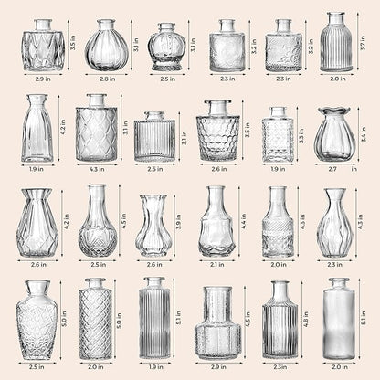 Bud Vase Set of 36PCS, Wedding Centerpieces for Tables Mini Clear Bud Vases for Flowers Small Flower Vases Suitable for Birthday Party Anniversary Wedding Baby Shower