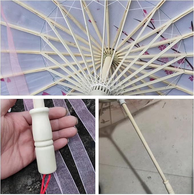 Chinese Japanese Handmade Parasol Umbrella,Asian Decoration DIY Art Dance Classical Umbrella for Wedding Parties Photography Costumes Cosplay