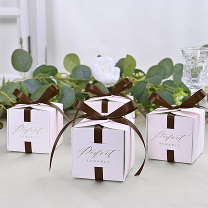 Double Face Brown Satin Ribbon 3/8 inch X50 Yards Polyester Brown Ribbon for Gift Wrapping Very Suitable for Weddings Party Invitation Decorations and More