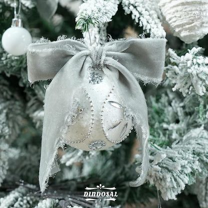 Silver Velvet Ribbon 1.5 inch Silver Frayed Velvet Raw Edge Ribbon for Christmas Wreaths, Tree Decoration, Flower Bouquet, Gift Wrapping, Bows Making -3 Yards