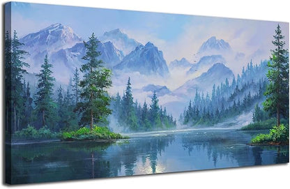 Ardemy Large Landscape Wall Art Nature Canvas Textured Forest Scenery Pictures Wall Decor Living Room Paintings Artwork Bedroom Home Office, 58"x29"