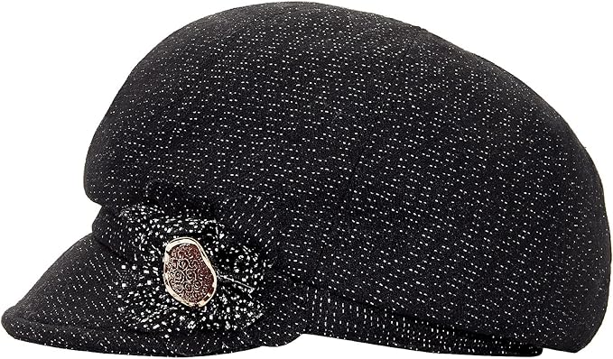 Women Retro Classic Visor Newsboy Cabbie Cap Beret Hats with Flower Buckle for Woman Ladies