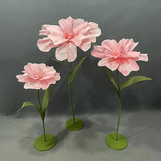 Giant Artificial Flower, 4.6ft Large EVA Flower Backdrop Decorations for Wedding Birthday Christmas Party Photography Shop Window Home Decor Props, Pink