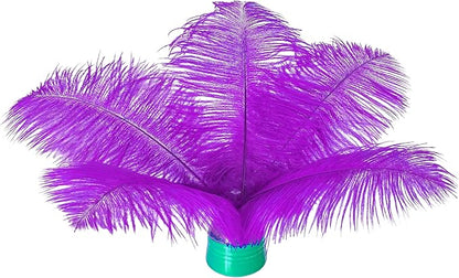 Piokio 20 pcs Natural Purple Ostrich Feathers 8-10 inch(20-25 cm) Bulk for DIY Handmade Artwork and DIY Clothes, Feather Pens, Dream Catcher, Table Decoration.