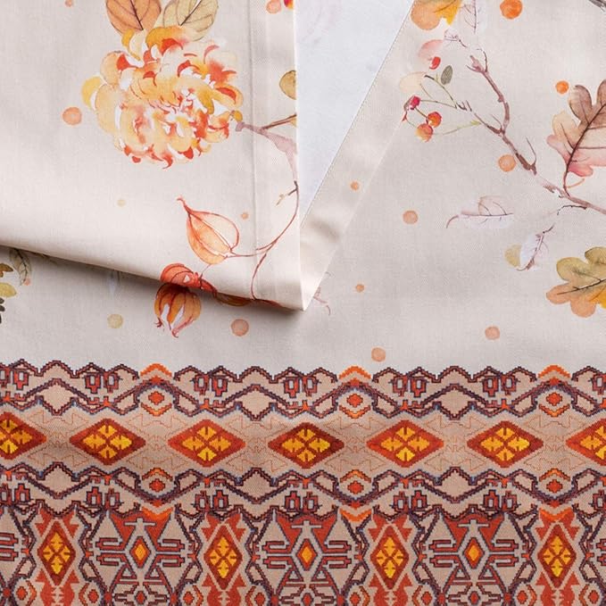 Maison d' Hermine Table Runner 100% Cotton Single Layer Table Runners 36 inches Long for Thanksgiving Christmas Decorations Home Kitchen Dining Party Wedding (Kelim - Prairie, 14.5" x 36")
