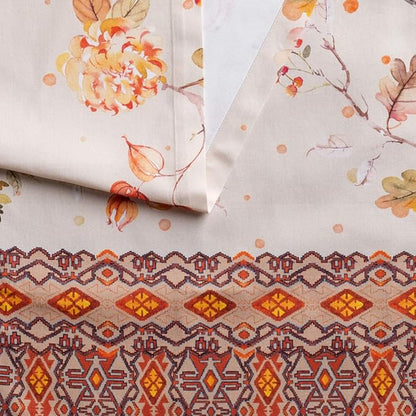Maison d' Hermine Table Runner 100% Cotton Single Layer Table Runners 60 inches Long for Thanksgiving Christmas Decorations Home Kitchen Dining Party Wedding (Kelim - Prairie, 14.5" x 60")