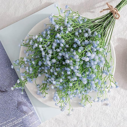 Yastouay Babys Breath Artificial Flowers, 6Pcs Fake Babys Breath Flowers Artificial Bulk, Real Touch Faux Babies Breath Gypsophila Bouquet for Wedding Centerpiece Floral Arrangement Party Decor