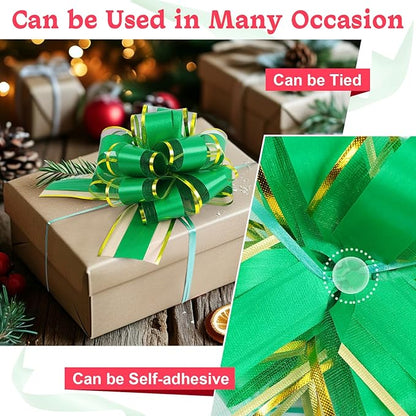 24PCS 6 Inch Large Pull Bows,12 Colors Bow for Gift Wrapping,Reusable Birthday Ribbon Bow for Wrapping Boxes & Decorative Accents