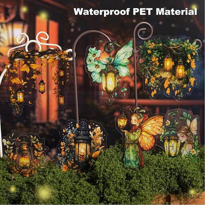 90PCS Firefly Lamp PET Stickers, Fairy Tale Lantern Stickers for Scrapbooking, Journaling and DIY Crafts