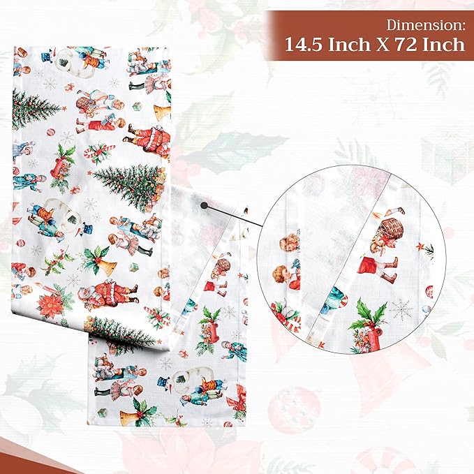 Maison d' Hermine Table Runner 100% Cotton Single Layer Table Runners 72 inches Long for Thanksgiving Christmas Decorations Home Kitchen Dining Party Wedding (Chromo, 14.5" x 72")