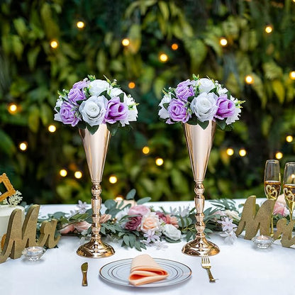 Flower Centerpieces for Wedding Tables: Wedding Table Decorations Lilac & White Flower Balls Centerpieces for Engagement Cerebration Party Center Pieces 2 Packs