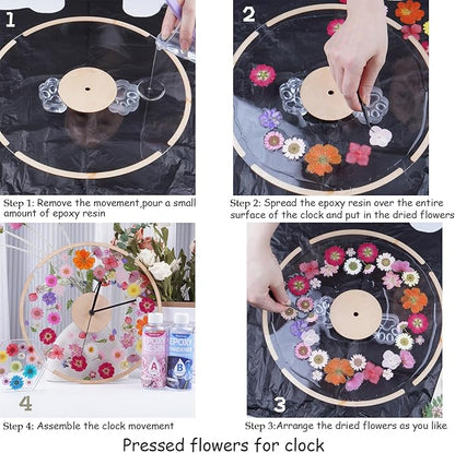 154Pcs Black Dried Pressed Flowers for Crafts,Xinxinran Dry Flowers Kit for Resin Molds,Epoxy Resin Accessories,Bookmark,Nails, Jewelry Molds,Candle Making Supplies,Soap,Frame