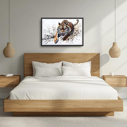 Tiger Large Decor Wall Art Framed Pictures for Living Room, Animal Oversized Canvas Print Painting Modern Extra Large Framed Artwork for Bedroom Office Home Decor 36"x24"