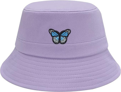 ZLYC Unisex Fashion Embroidered Bucket Hat Summer Fisherman Cap for Men Women