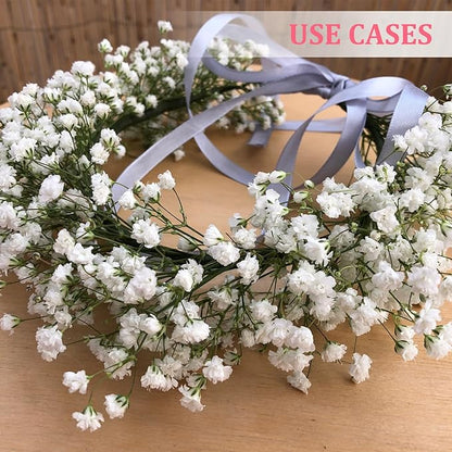 PATIKIL Mini Dried Gypsophila Flower Kit, 30Pcs 4 Inch Blue Natural Pressed Floral Bundles with Tweezer for DIY Resin Crafts Gift Wedding Christmas Card Decor Flower Bouquets