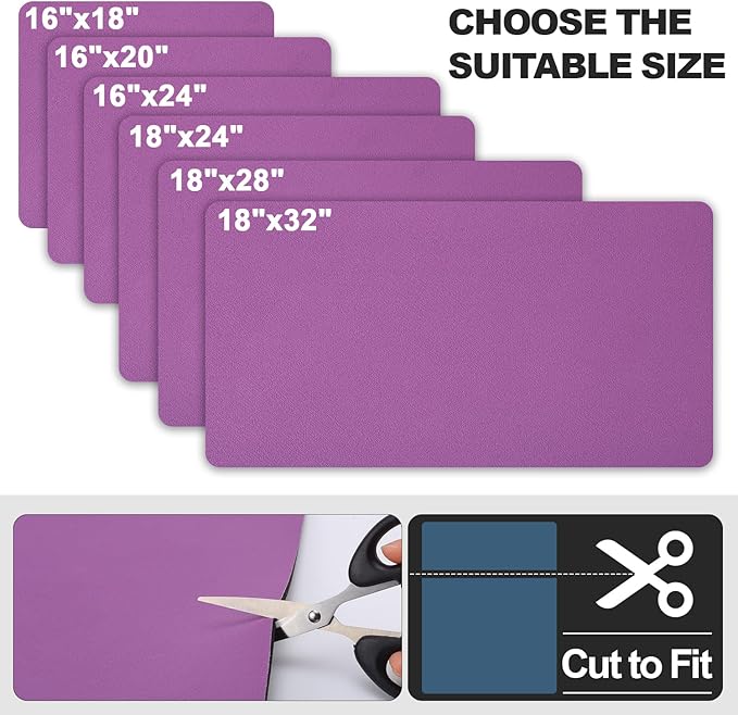 Dish Drying Mat for Kitchen Counter | Coffee Bar Mat for Countertops | Heat Resistant Drainer Mat with Non-slip Rubber Backed | Hide Stain Kitchen Absorbent Draining Mat | Purple 18"x32"