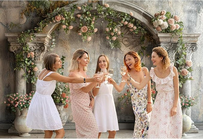 Baocicco 15x10ft Wedding Flowers Wall Backdrop Photography Vintage European Palace Victoria Wall Floral Background for Baby Shower Newborn Birthday Party Decorations Photo Booth Girl Women Portrait