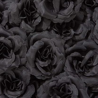 Bright Creations Black Artificial Roses Bulk - 3-Inch Stemless Foam Roses 50 Pack for Crafts & Home Decor