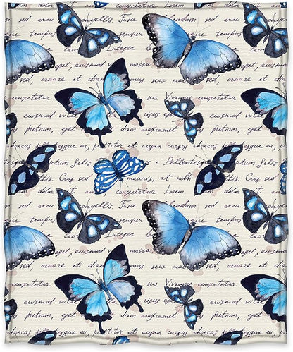 Jekeno Butterfly Throw Blanket Gifts for Women Girls, Christmas Birthday Valentines Butterfly Gifts for Butterflies Lovers Adult Kids, Colorful Blanket Decor for Home Bed Couch