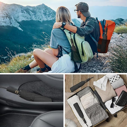 2-Pack Windproof, Waterproof, UV-Blocking Portable Travel Umbrella, Compact Sun & Rain Folding Umbrella, Double Rib Structure, Large Auto Open and Close Car Umbrella
